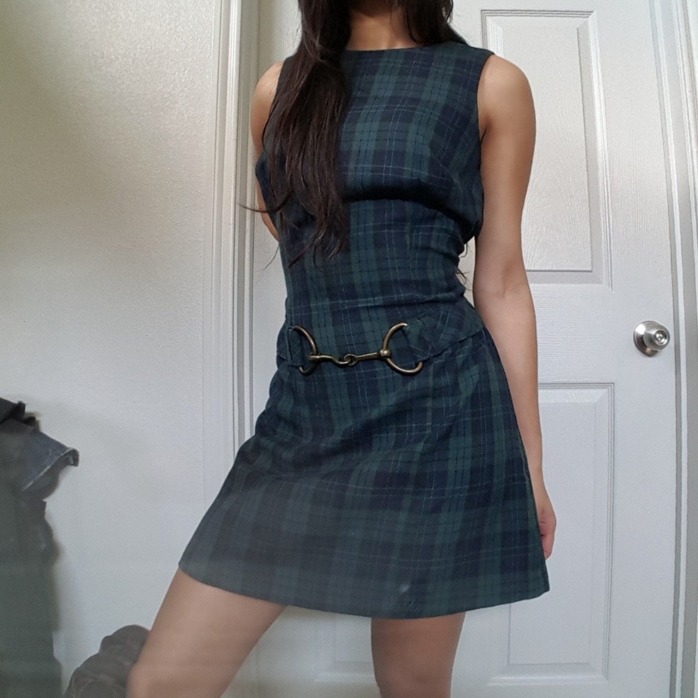 Vintage!! Plaid Mini Dress
